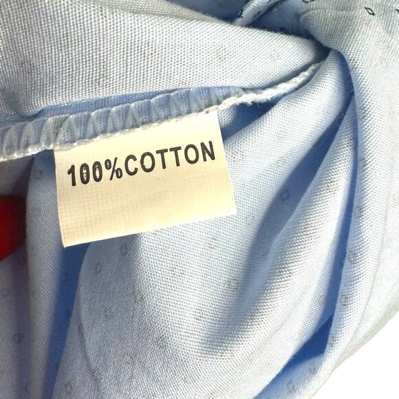 Panigi Men's Light Blue Polka Dot Short-Sleeve Shirt Size XL - Picture 7 of 8